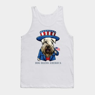 Wheaten Terrier Dog Bless America Tank Top